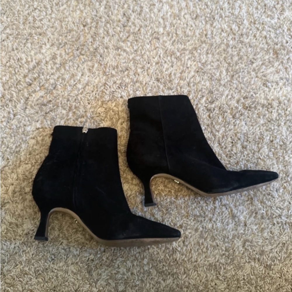 Sam Edelman Black Suede Heeled Boots